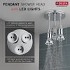 H2Okinetic&reg; Pendant Raincan Shower Head with LED Light