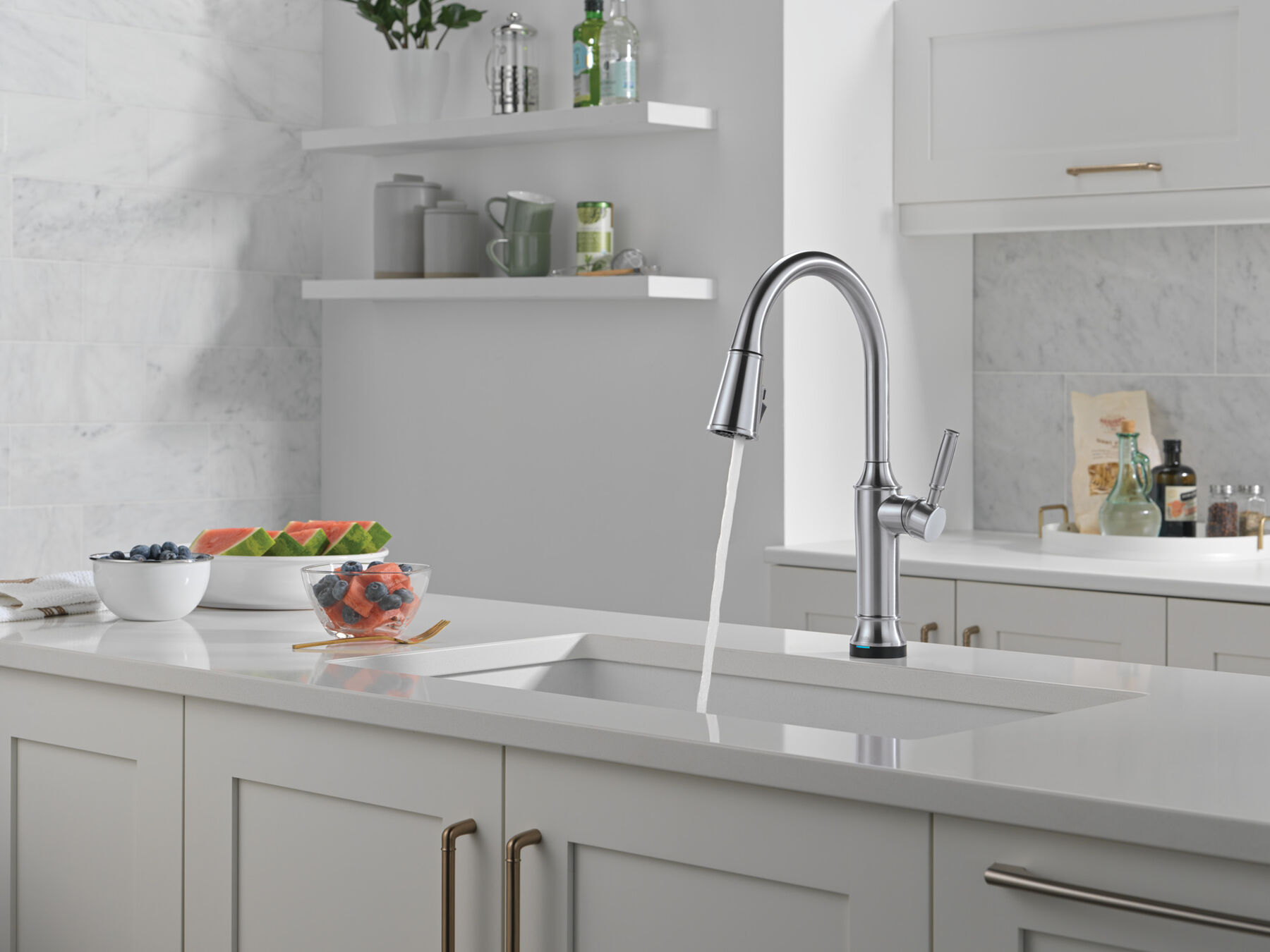 Pull-Down Kitchen Single Handle with Soap Dispenser Bundle