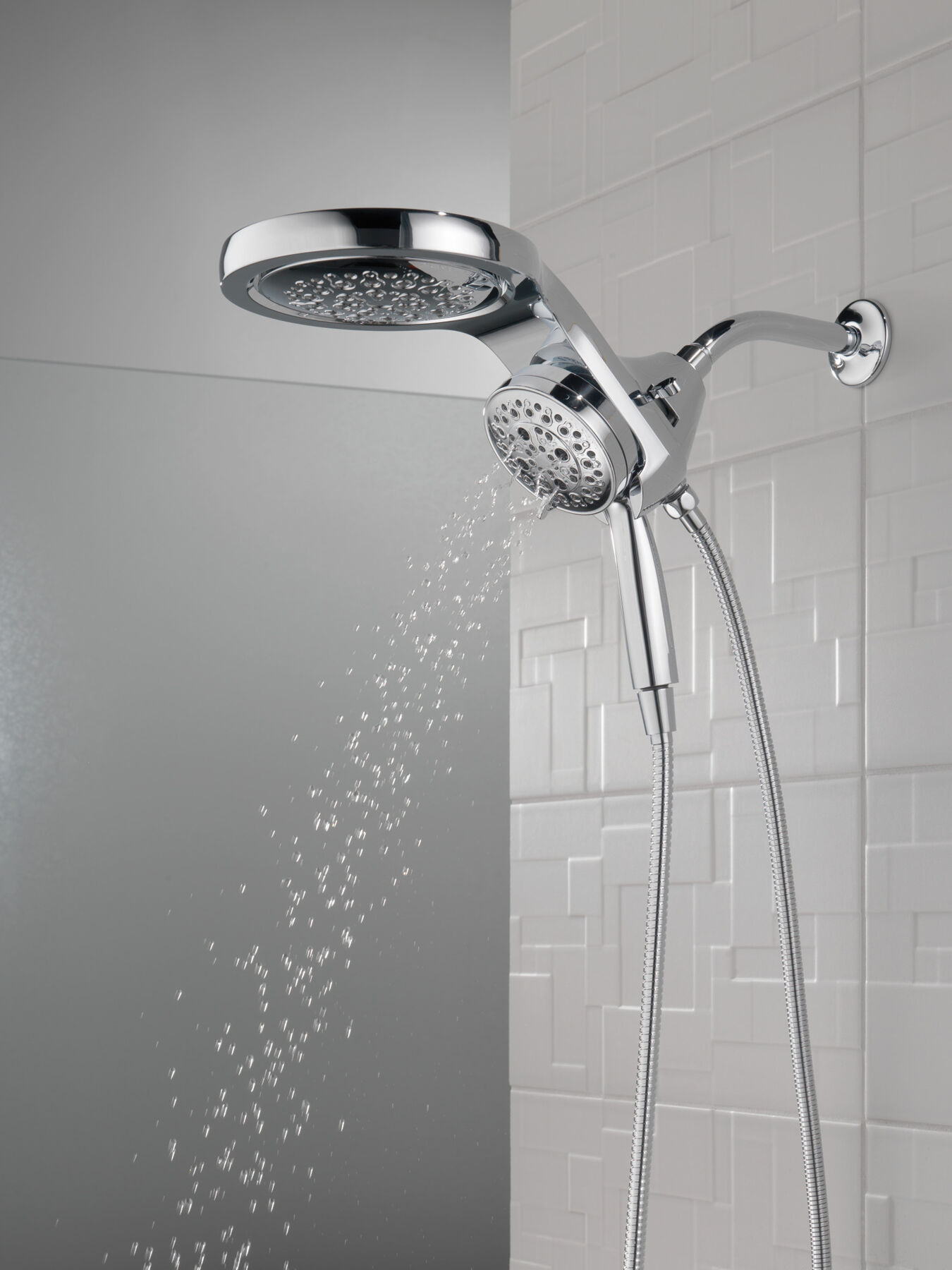 HydroRain&reg; H<sub>2</sub>Okinetic&reg; 5-Setting Two-in-One Shower Head