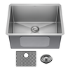 24&rdquo; Undermount Stainless Steel Single Bowl Laundry Utility Kitchen Sink with Accessories