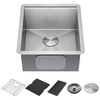 17&rdquo; Workstation Undermount Single Bowl 16 Gauge Stainless Steel&nbsp;Bar Prep Kitchen Sink with&nbsp;WorkFlow&trade; Ledge and Accessories