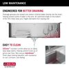 27&rdquo; Workstation Kitchen Sink Undermount&nbsp;16 Gauge&nbsp;Stainless Steel Single Bowl with&nbsp;WorkFlow&trade; Ledge and Accessories