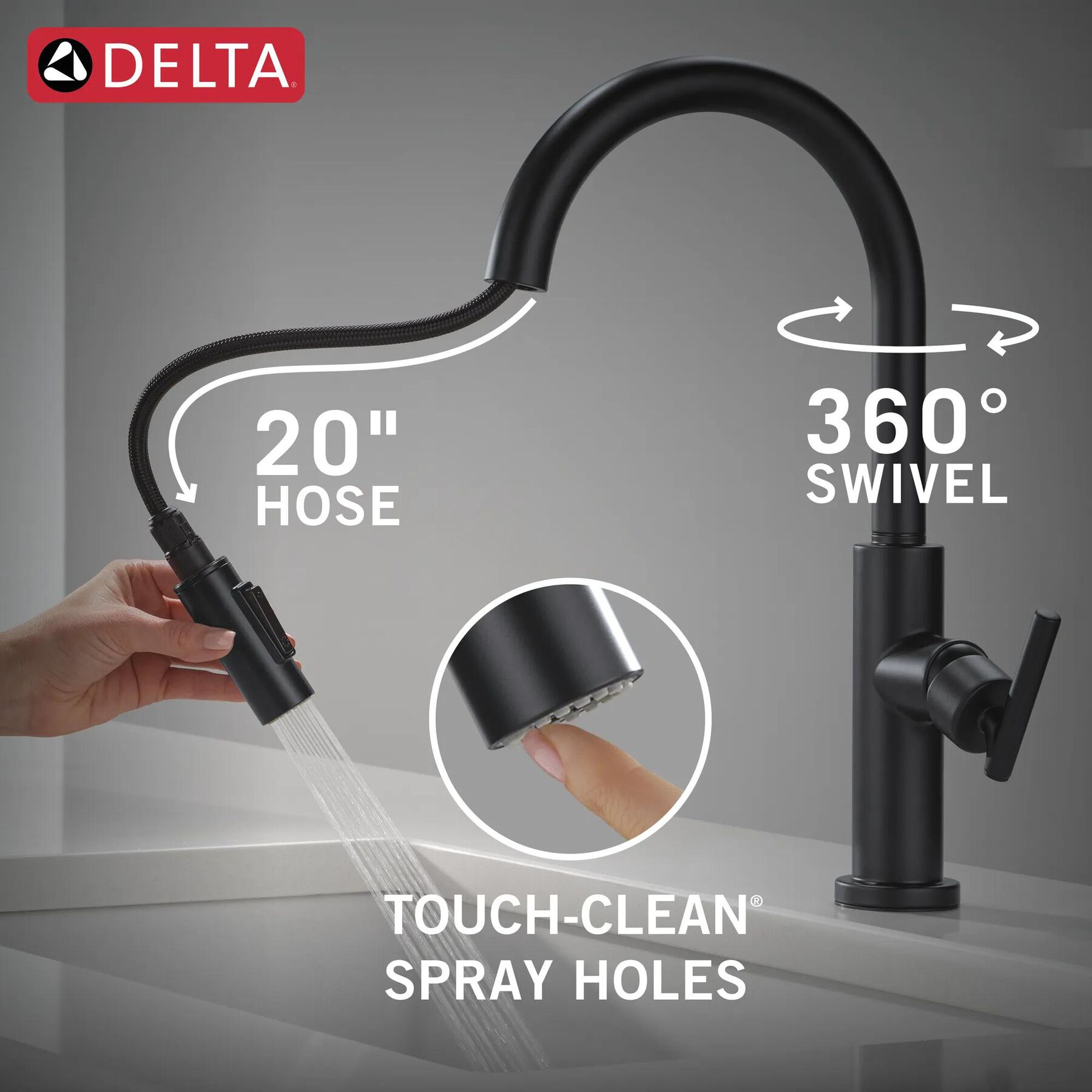Single Handle Pull-Down Kitchen Faucet