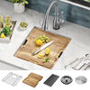 17&rdquo; Workstation Undermount Single Bowl 16 Gauge Stainless Steel&nbsp;Bar Prep Kitchen Sink with&nbsp;WorkFlow&trade; Ledge and Accessories