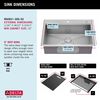 30&rdquo; Workstation Kitchen Sink&nbsp;Drop-In Top Mount&nbsp;16 Gauge&nbsp;Stainless Steel Single Bowl with&nbsp;WorkFlow&trade; Ledge&nbsp;and Accessories