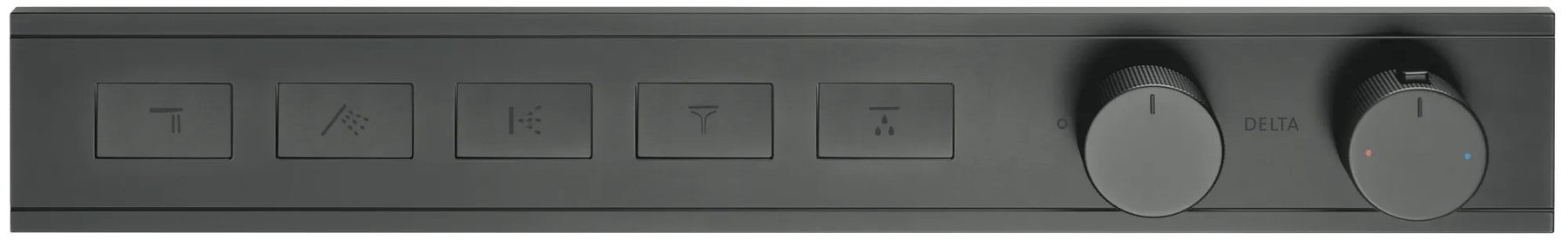Modern High Flow Push Button Thermostatic Trim - 5 Outlet
