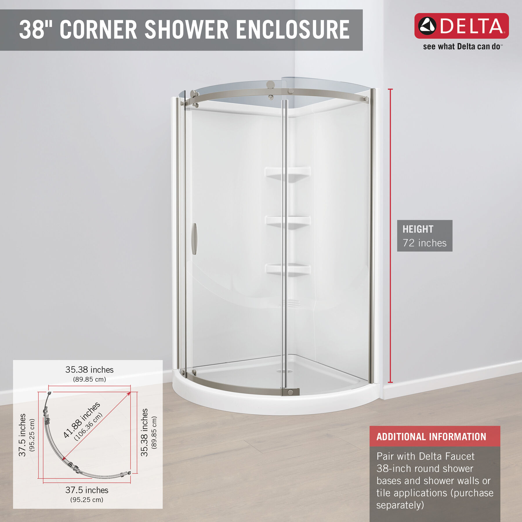 Round Corner Shower Enclosure