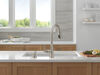 Single Handle Pull-Down Kitchen Faucet with Soap Dispenser and ShieldSpray Technology