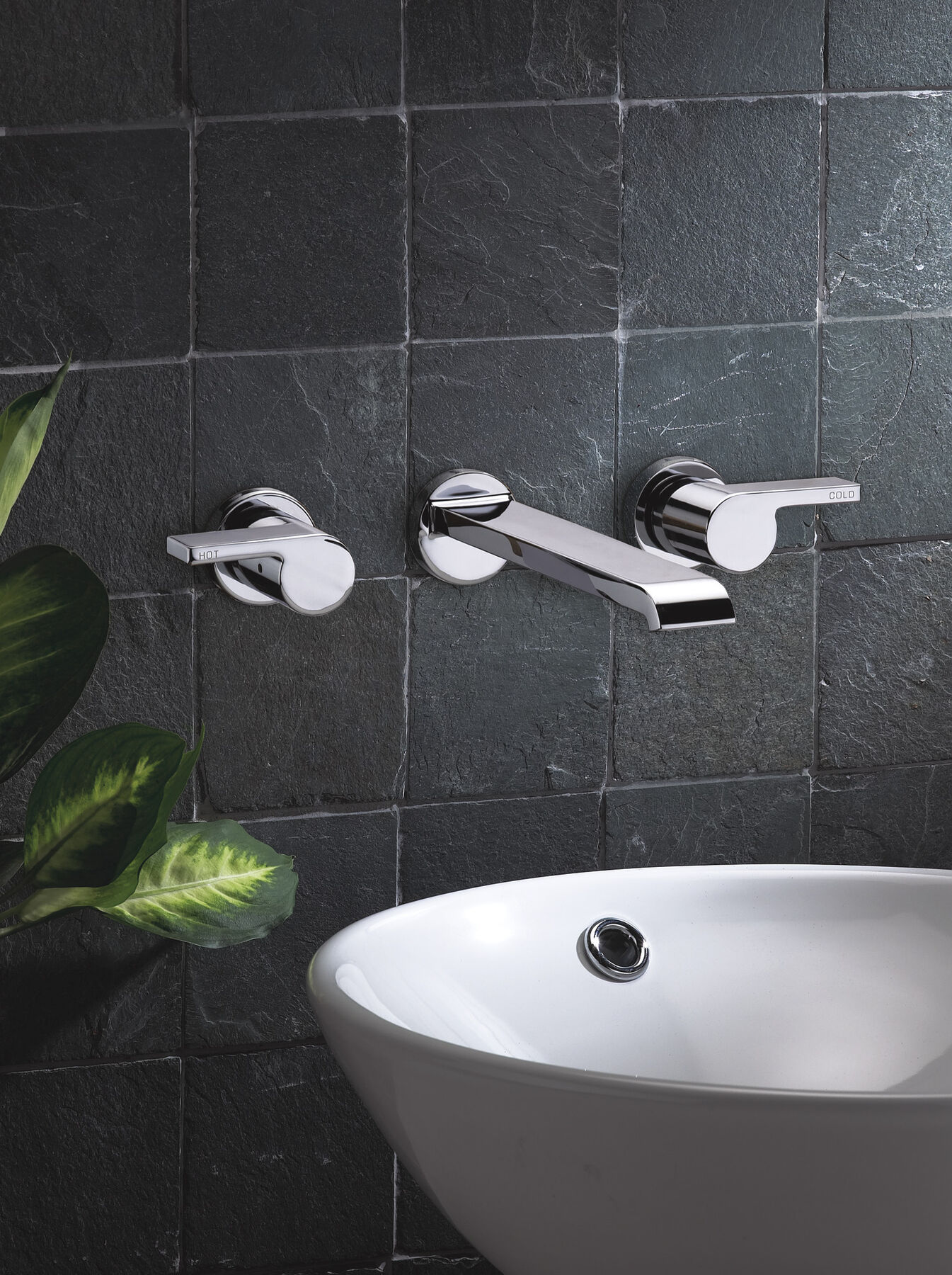 Two Handle Wall Mount Bathroom Includes Pop-Up - Delex Valve