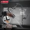 Single Handle Pull-Down Kitchen Faucet with Soap Dispenser and ShieldSpray Technology