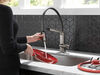 Single Handle Exposed Hose Kitchen Faucet