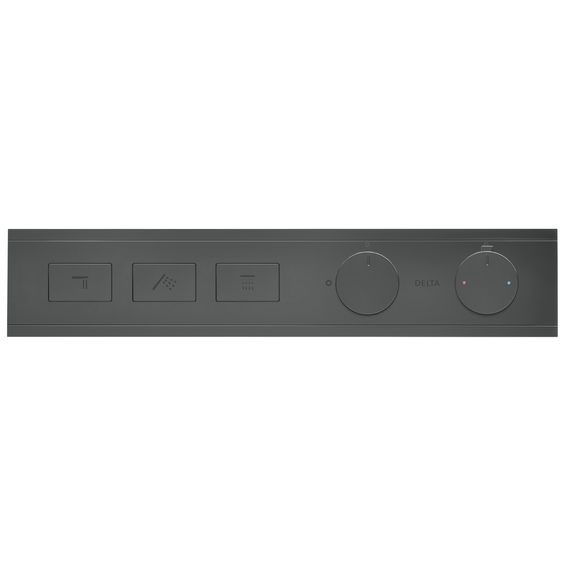 Modern High Flow Push Button Thermostatic Trim - 3 Outlet
