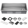 45&rdquo; Workstation Undermount Single Bowl 16 Gauge Stainless Steel Kitchen Sink with 2-Tier&nbsp;WorkFlow&trade; Ledge and Accessories