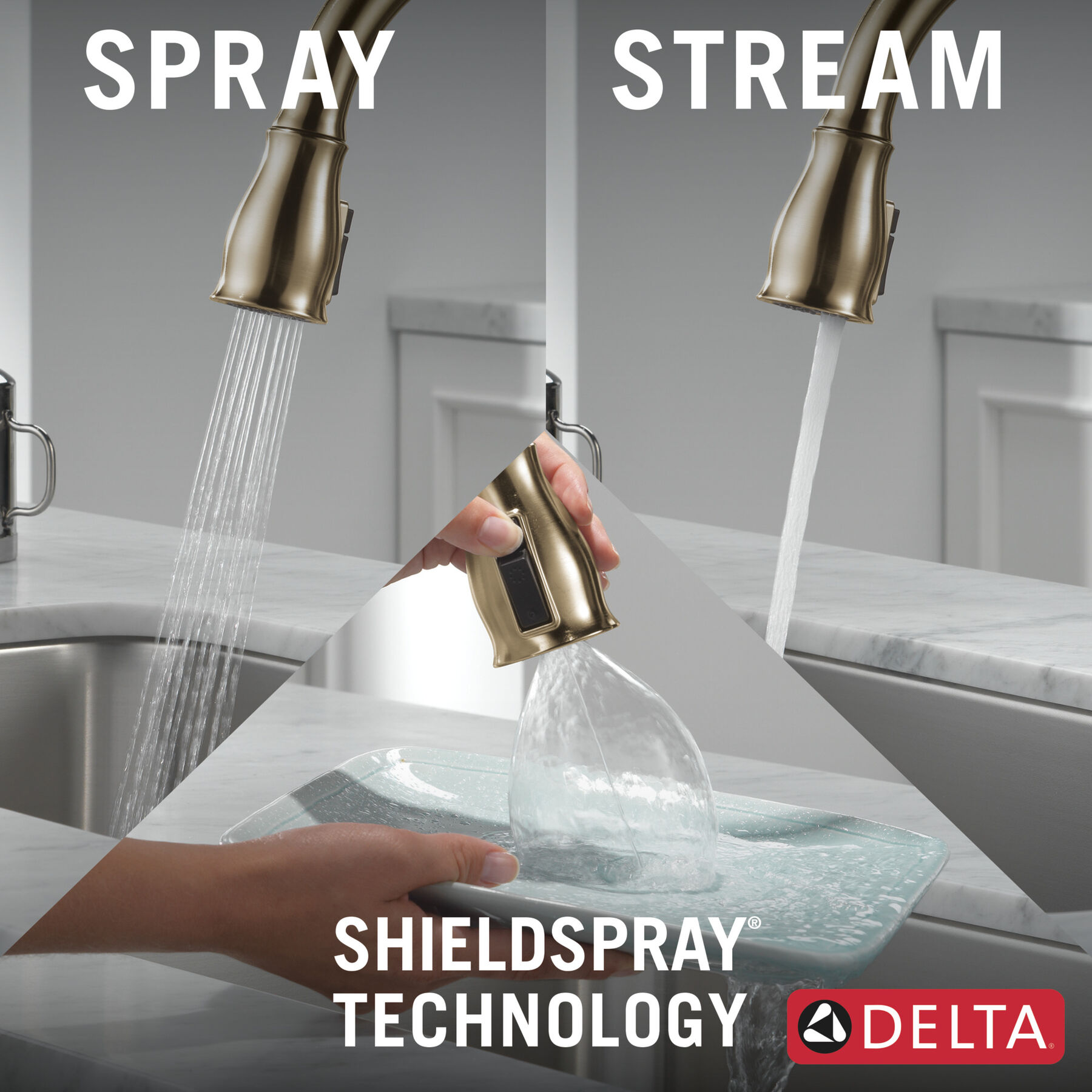 VoiceIQ&reg; Single Handle Pull-Down Faucet with Touch2O Technology and Soap Dispenser