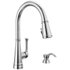 Single Handle Pull-Down Kitchen Faucet with Soap Dispenser and ShieldSpray&reg; Technology