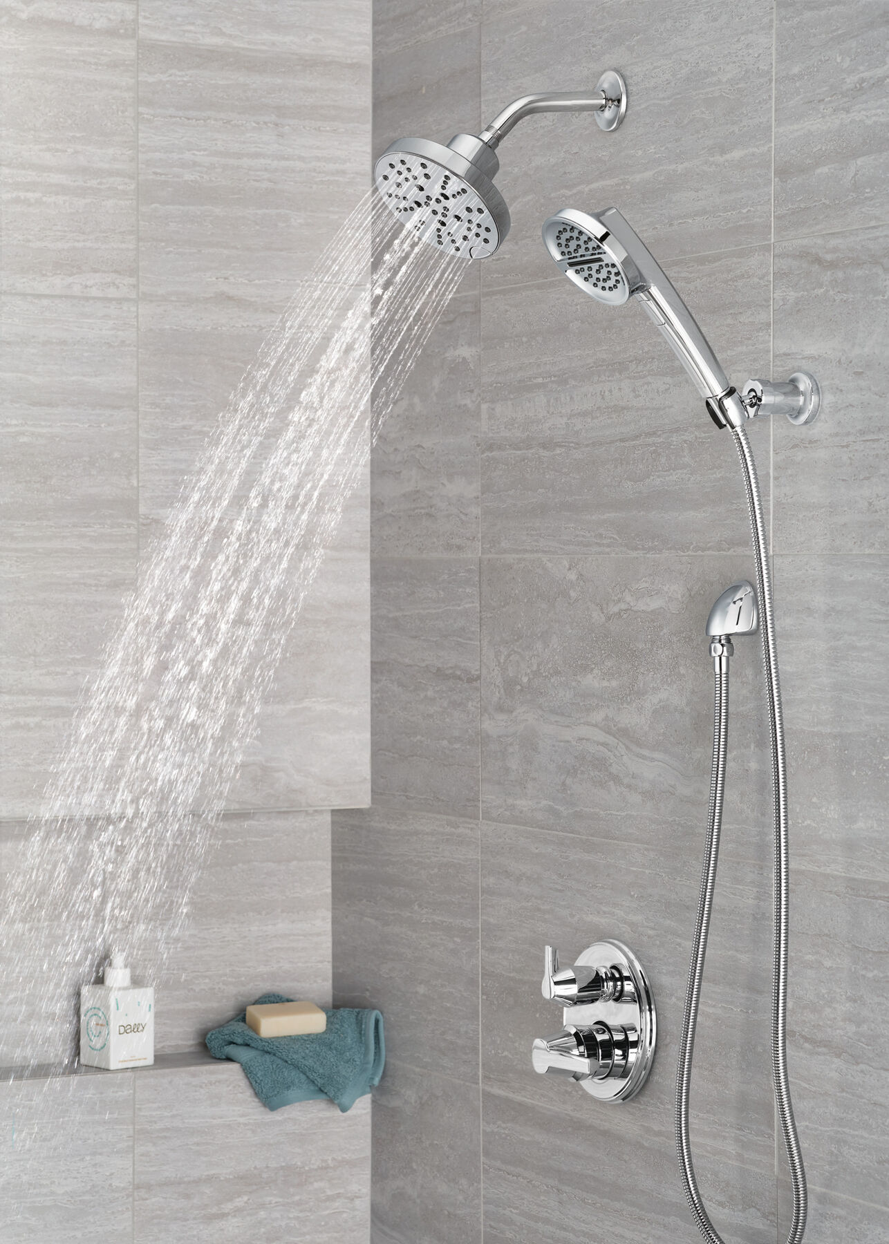 H<sub>2</sub>Okinetic&reg; 5-Setting Contemporary Raincan Shower Head