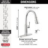 Single Handle Pull-Down Kitchen Faucet with Soap Dispenser and ShieldSpray Technology