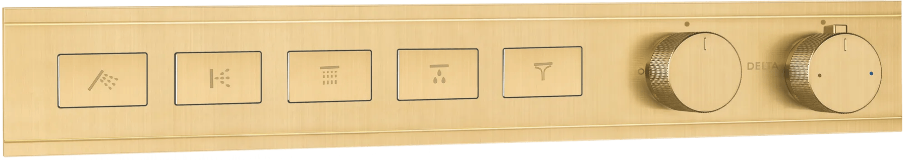 Modern High Flow Push Button Thermostatic Trim - 5 Outlet