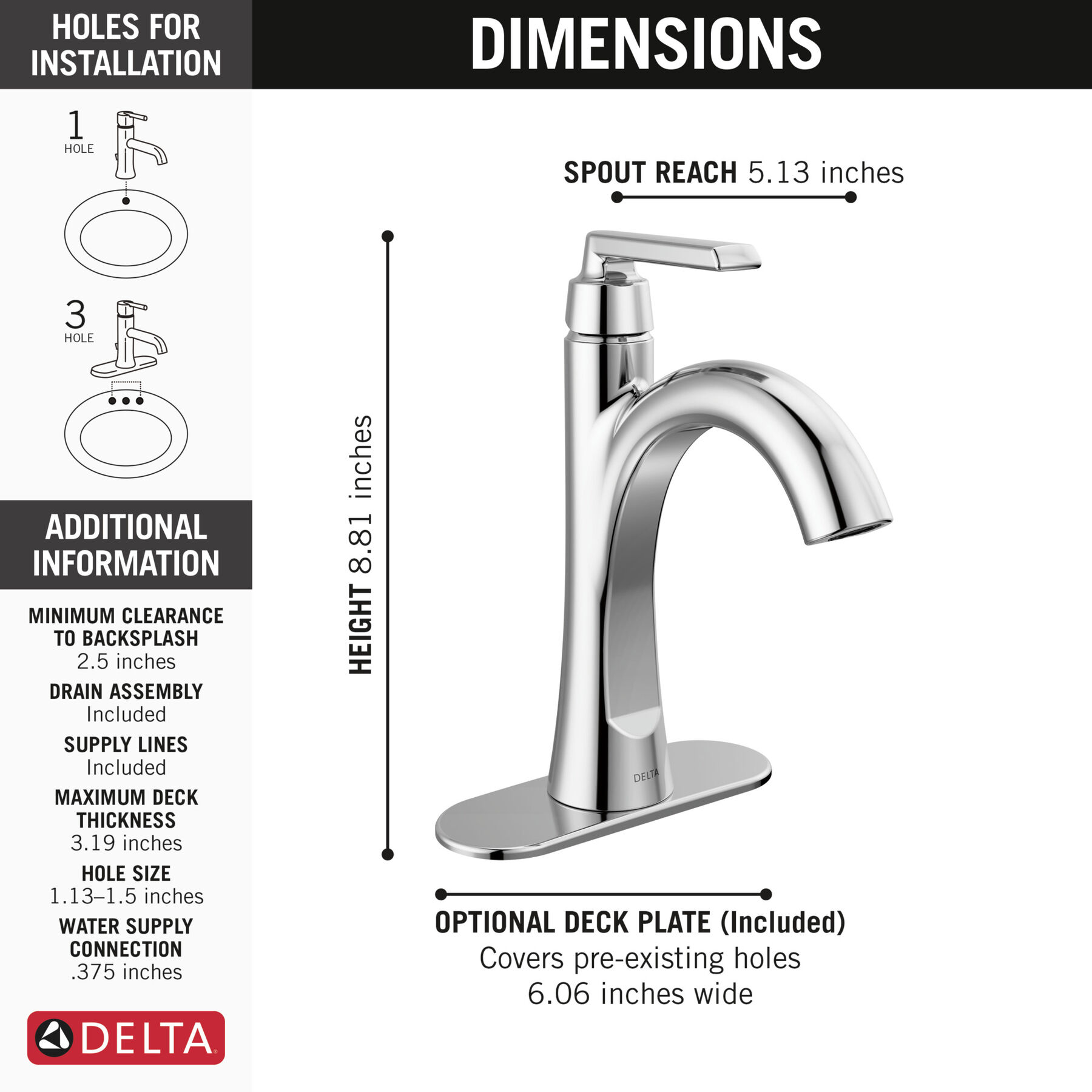 Single Handle Bathroom Faucet