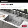 32&rdquo; Undermount Stainless Steel Single Bowl Kitchen Sink&nbsp;with Accessories
