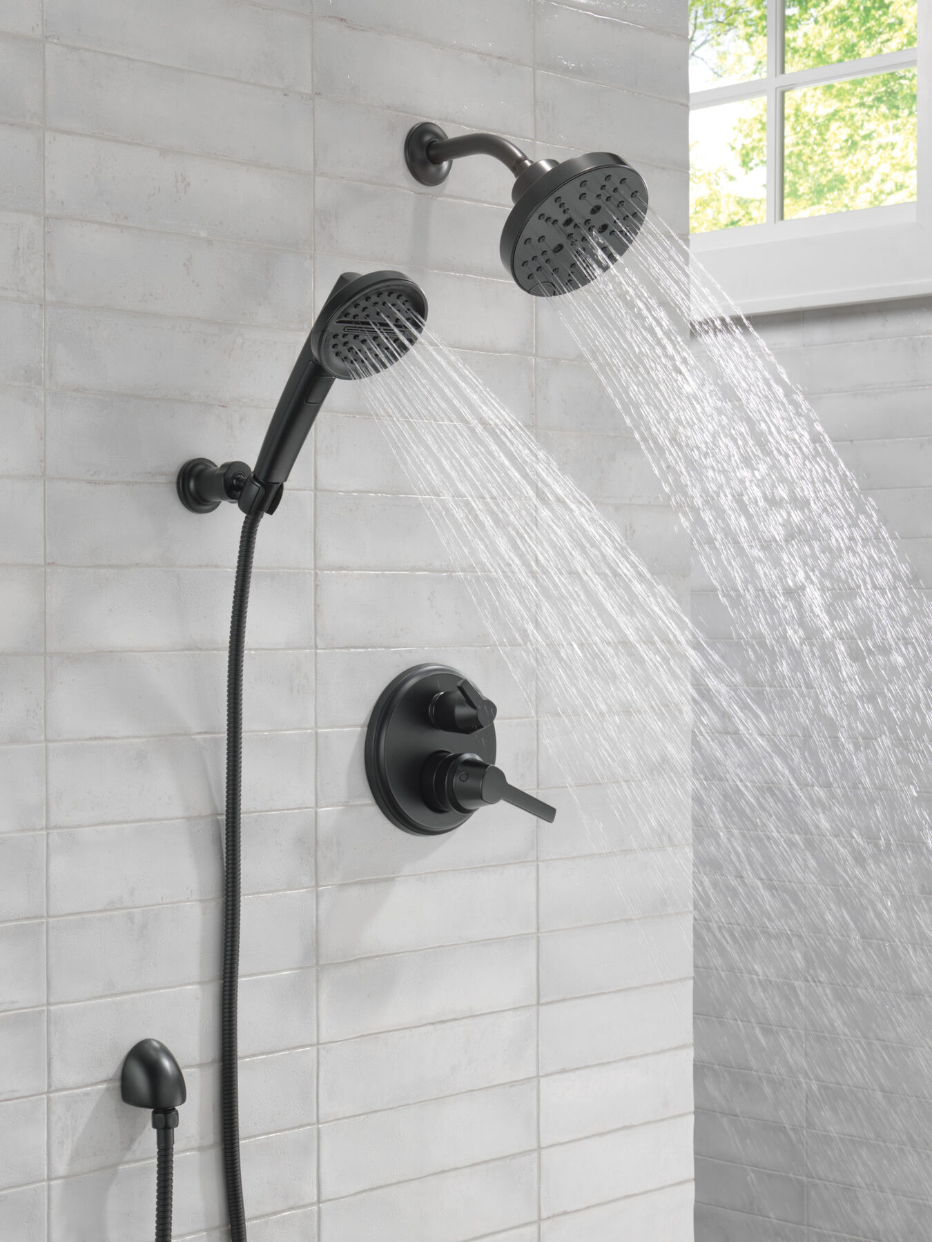 H2Okinetic&reg; 5-Setting Contemporary Raincan Shower Head