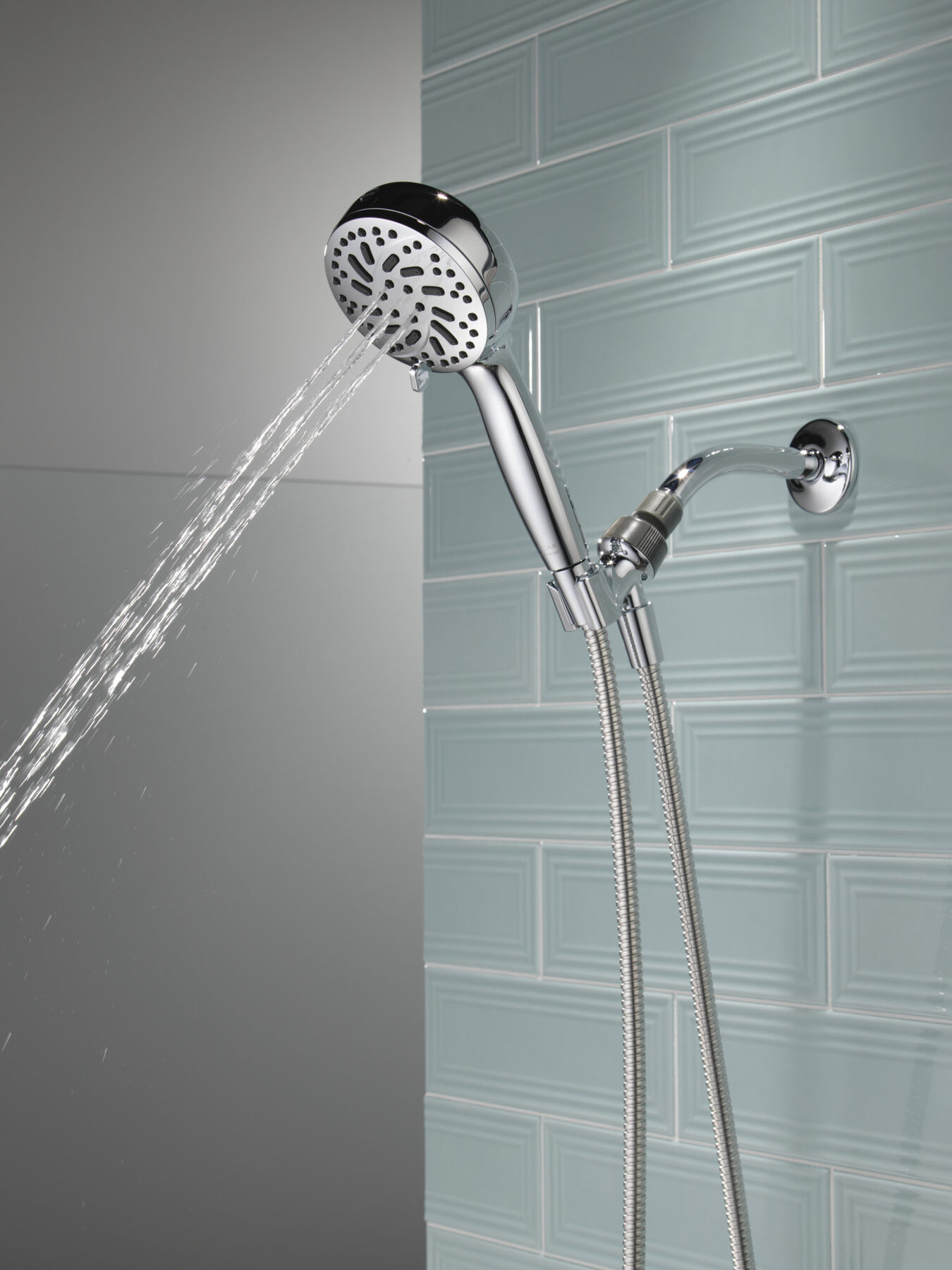 6-Setting Hand Shower with Cleaning Spray
