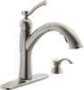 Single Handle Pull-Out Kitchen Faucet with Soap Dispenser