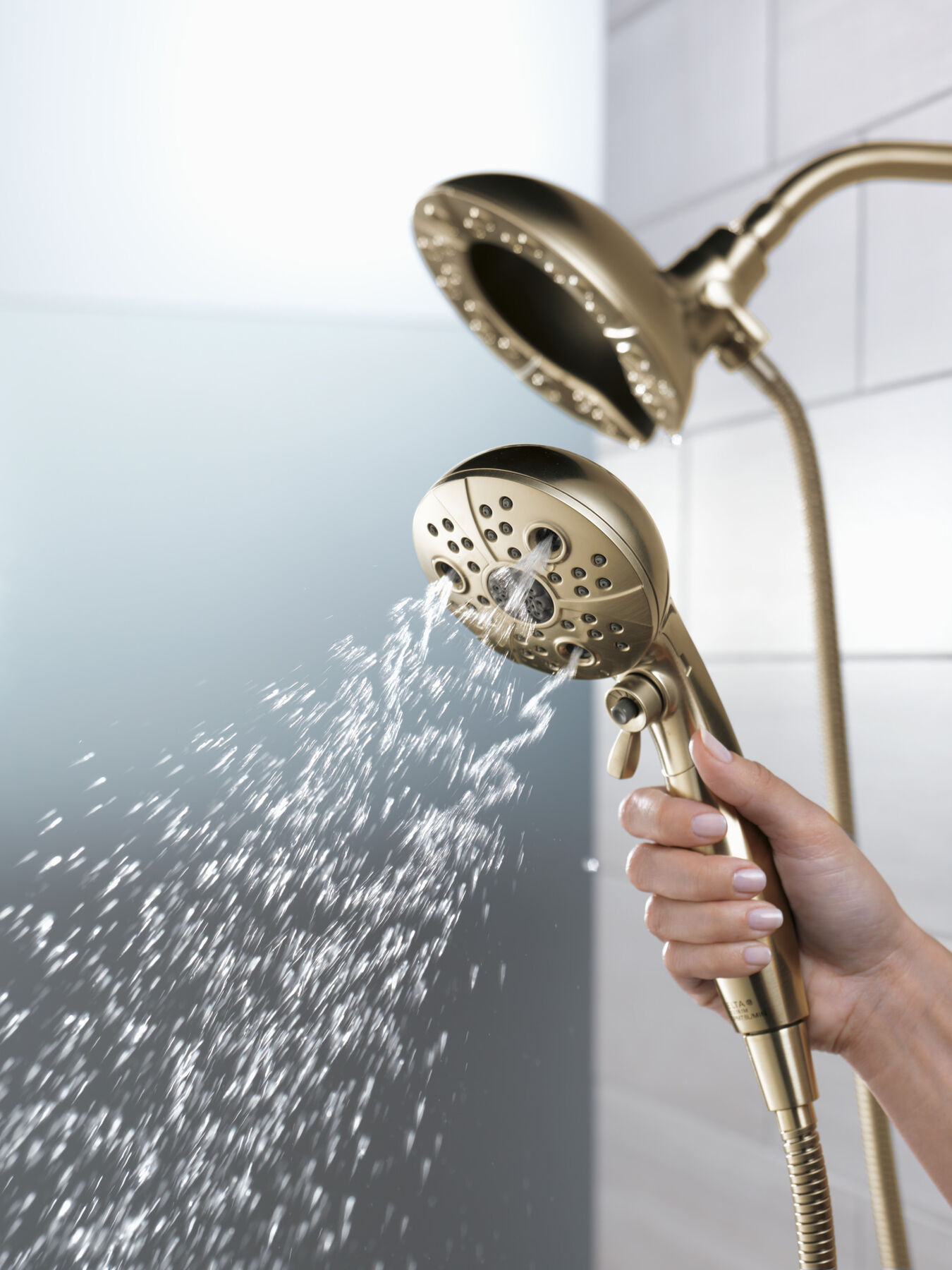 H<sub>2</sub>Okinetic&reg; In2ition&reg; 5-Setting Two-in-One Shower