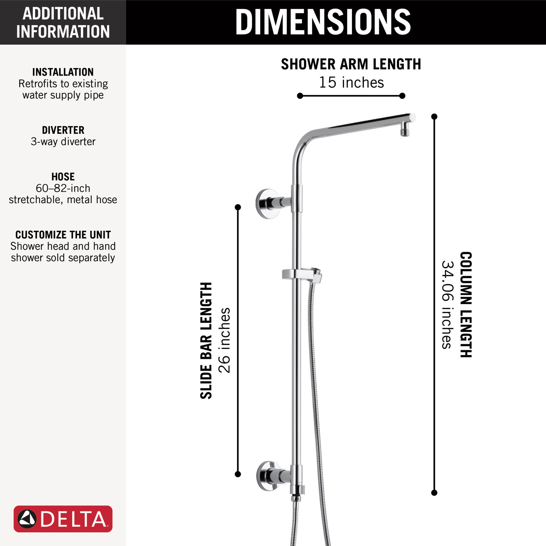 Shower Column 26" Round