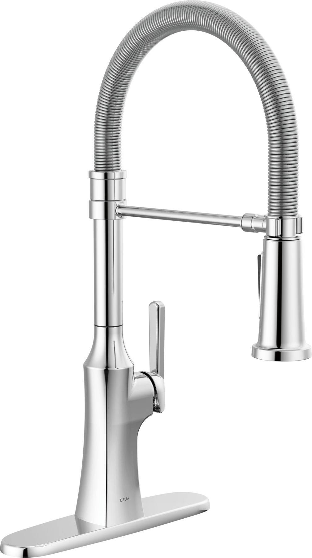 Single Handle Pull-Down Kitchen Faucet With Spring Spout
