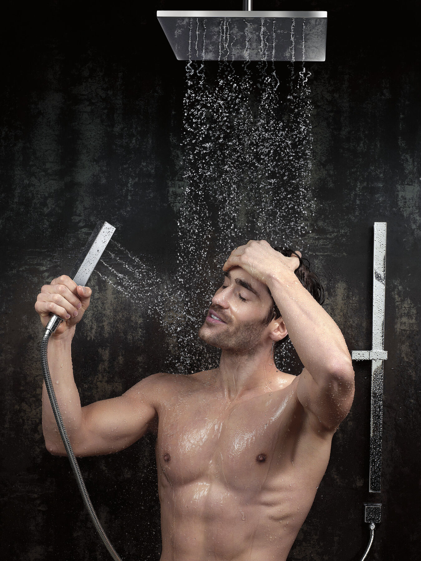 H<sub>2</sub>Okinetic&reg; Single-Setting Slide Bar Hand Shower