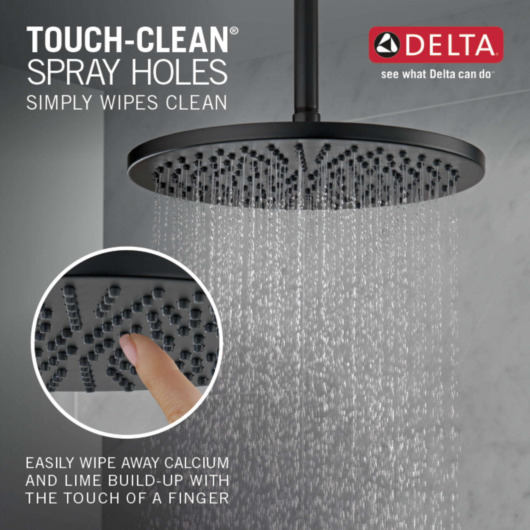 Raincan Shower Head with Shower Arm Bundle - Round