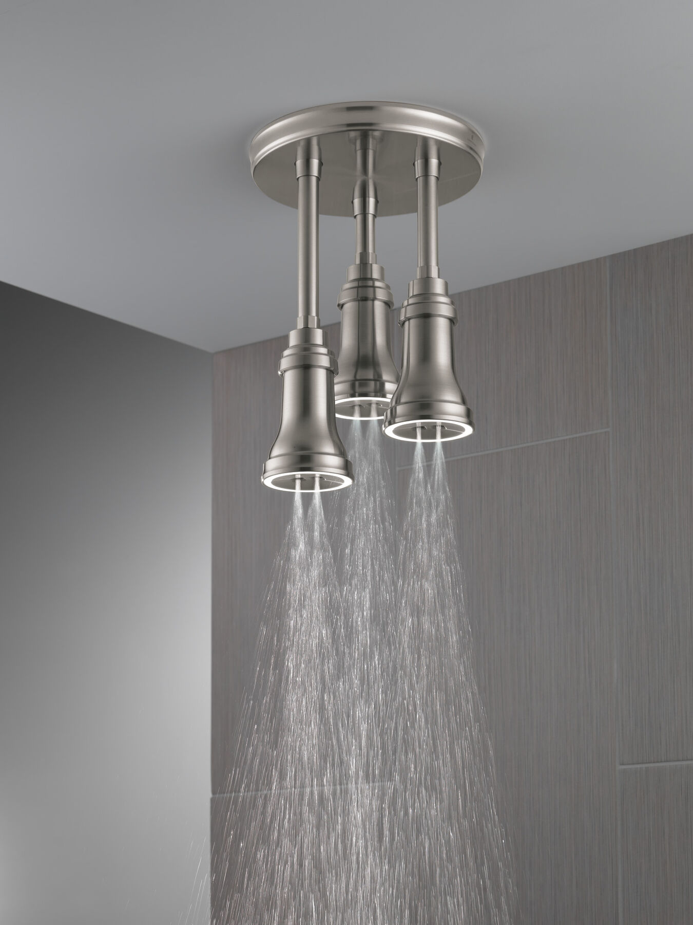 H2Okinetic&reg; Pendant Raincan Shower Head with LED Light