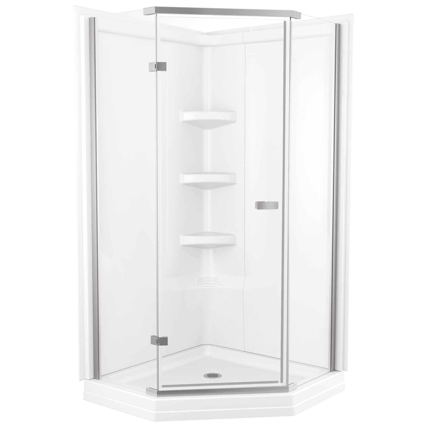 Shower Base with Wall and Enclosure Bundle