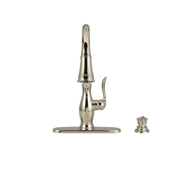 Single Handle Pull-Down Kitchen Faucet with Soap Dispenser and ShieldSpray
