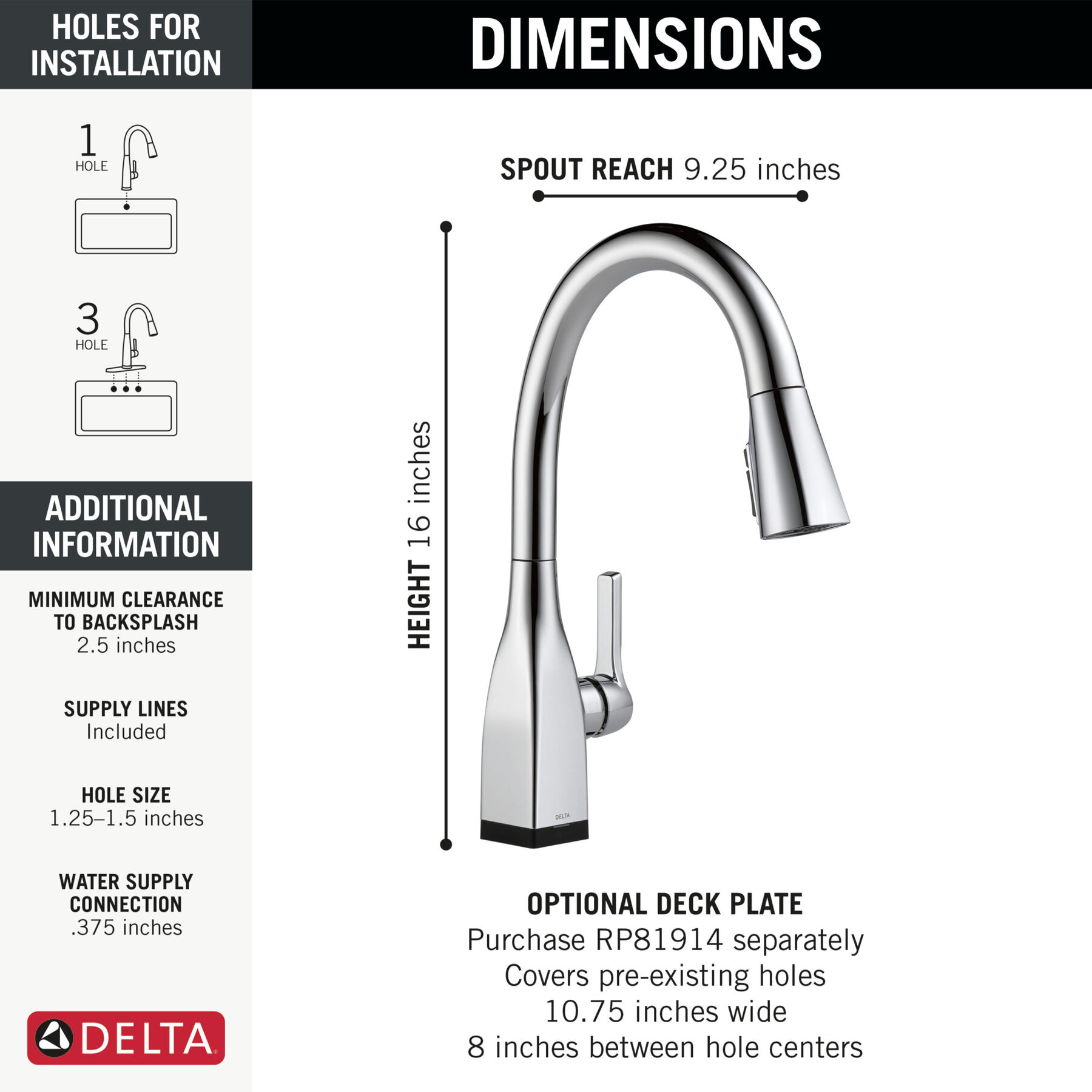 Single Handle Pull-Down Kitchen Faucet with Touch2O&reg; and ShieldSpray&reg; Technologies