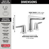 Two Handle Widespread Bathroom Faucet