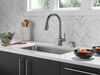 Single Handle Pull-Down Kitchen Faucet with Soap Dispenser and ShieldSpray&reg; Technology