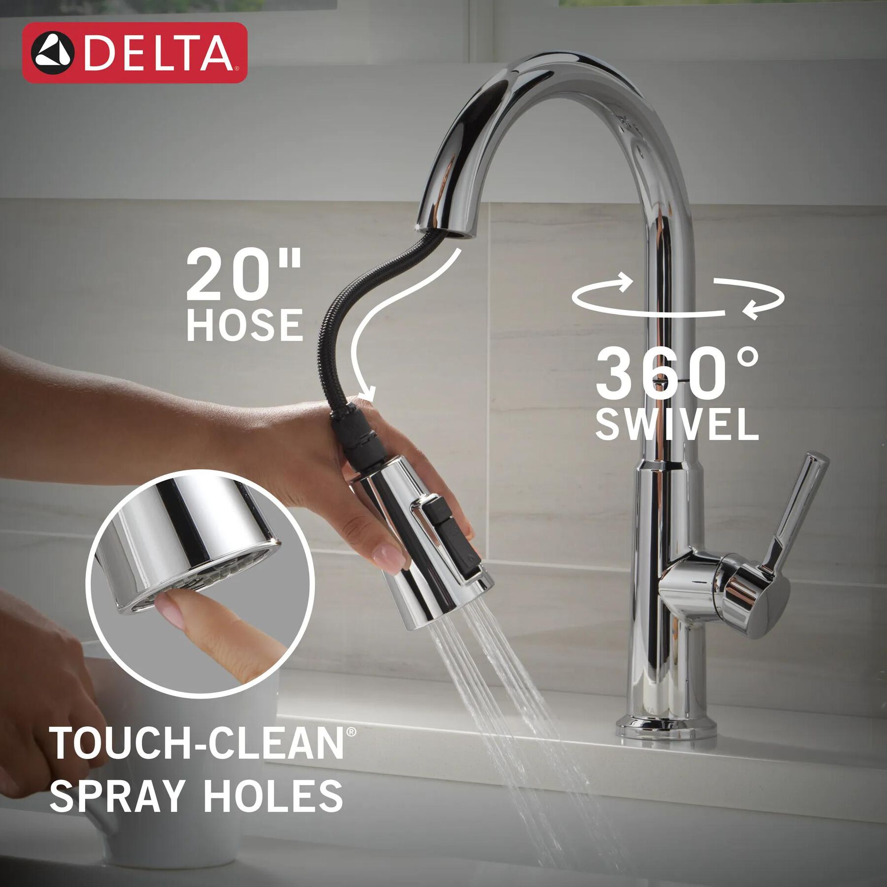 Single Handle Pull-Down Kitchen Faucet with Soap Dispenser and ShieldSpray&reg; Technology