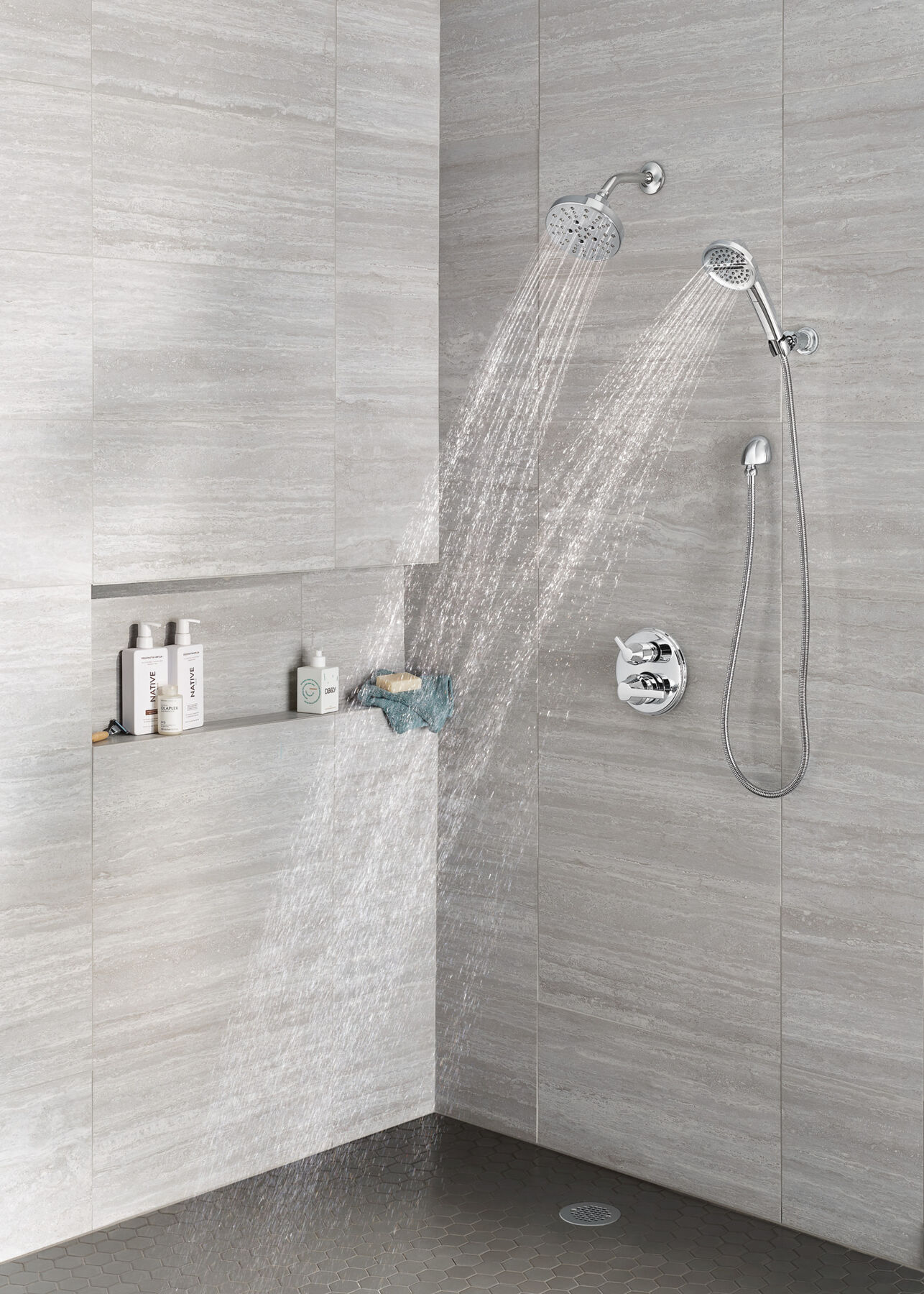 H<sub>2</sub>Okinetic&reg; 5-Setting Contemporary Raincan Shower Head