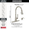 Single Handle Pull-Down Kitchen Faucet with Soap Dispenser and ShieldSpray&reg; Technology