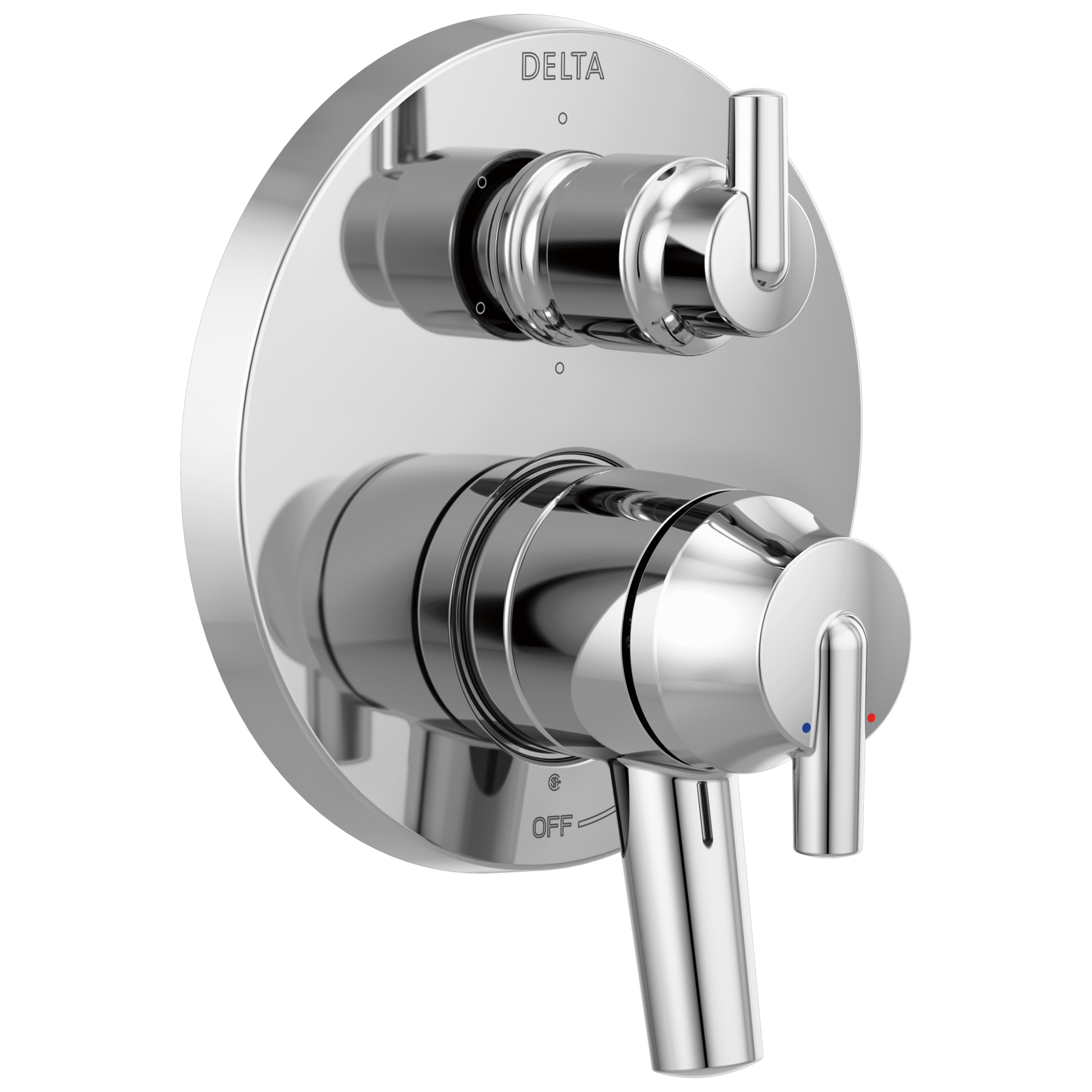 Contemporary Two Handle Monitor&reg; 17 Series Valve Trim with 6-Setting Integrated Diverter