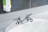 Two Handle Centerset Bathroom Faucet - Less Pop-Up
