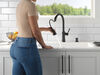 Single Handle Pull-Down Kitchen Faucet with Soap Dispenser and ShieldSpray Technology