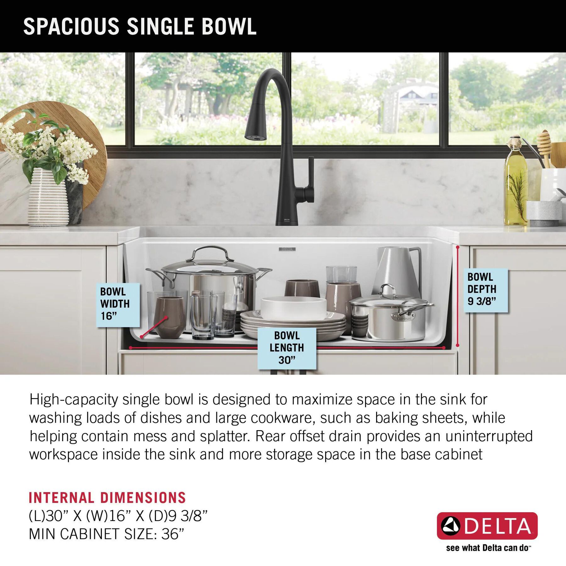32&rdquo; Granite Composite Workstation Kitchen Sink Undermount Single Bowl with WorkFlow&trade; Ledge and Accessories