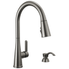 Single Handle Pull-Down Kitchen Faucet with Soap Dispenser and ShieldSpray&reg; Technology