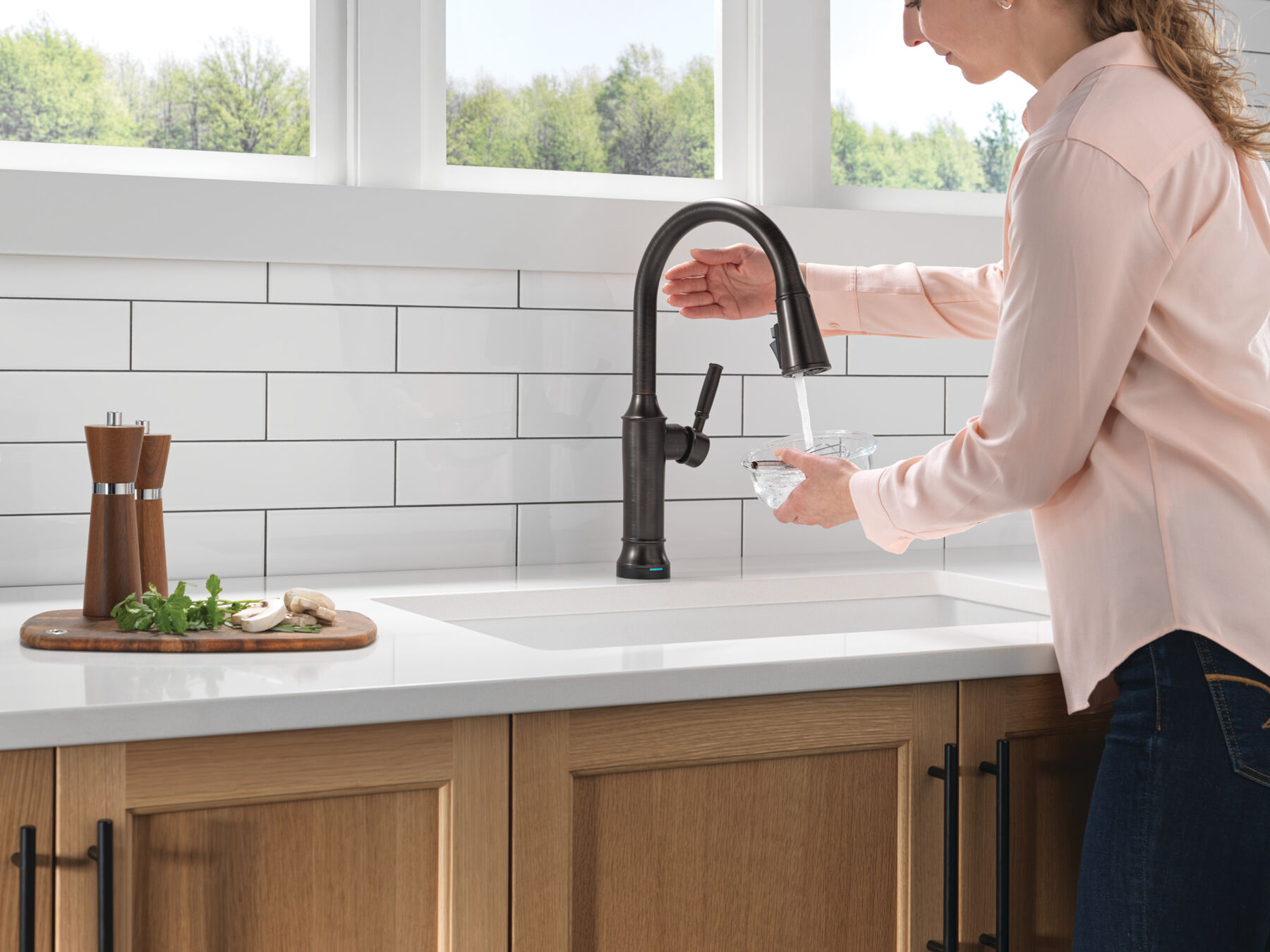 Pull-Down Kitchen Single Handle with Soap Dispenser Bundle