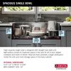 30&rdquo; Workstation Kitchen Sink&nbsp;Drop-In Top Mount&nbsp;16 Gauge&nbsp;Stainless Steel Single Bowl with&nbsp;WorkFlow&trade; Ledge&nbsp;and Accessories