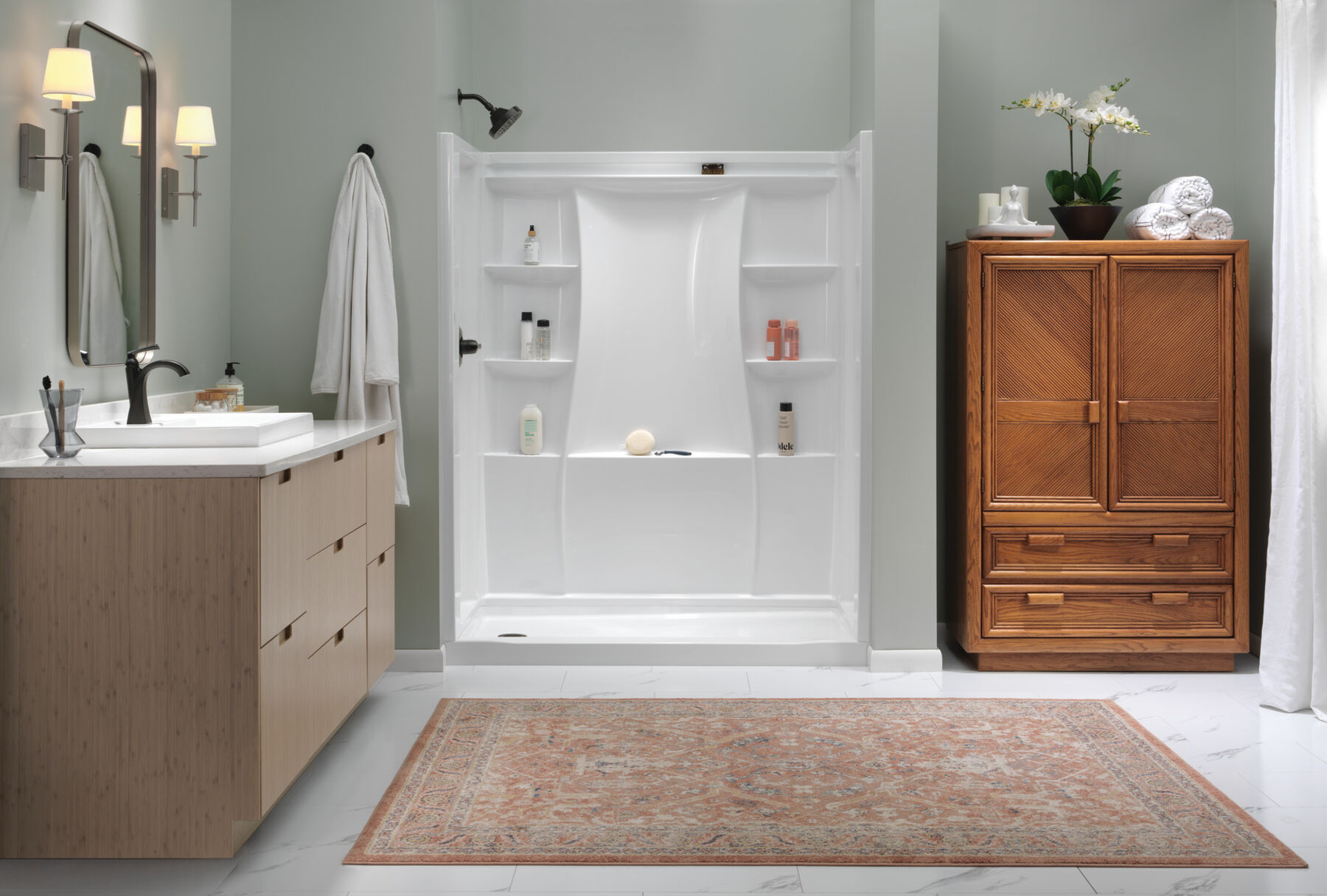 Classic 500 Shower Base 60"x30" Left Drain