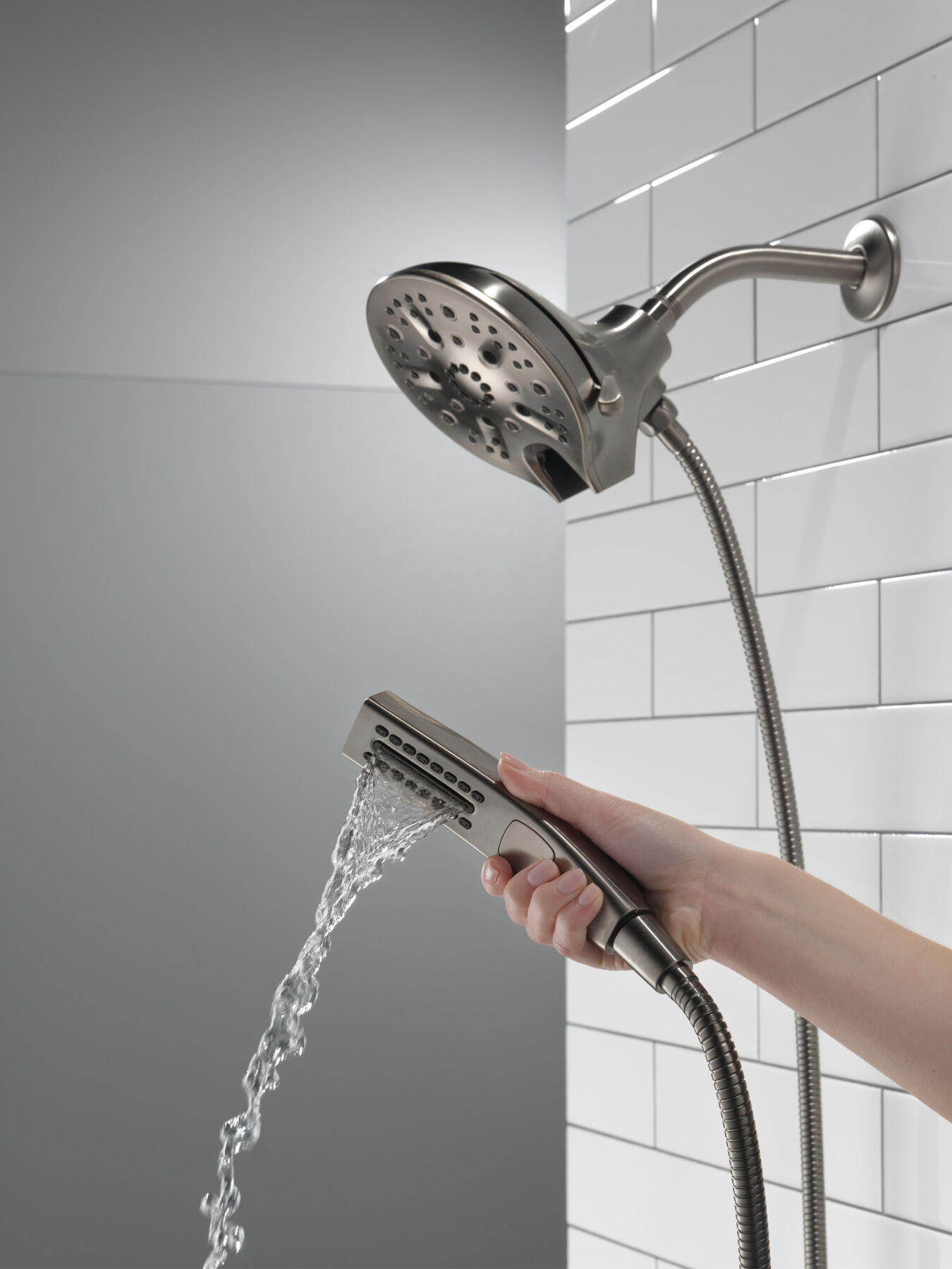 In2ition&reg; H<sub>2</sub>Okinetic&reg; 5-Setting Two-in-One Shower